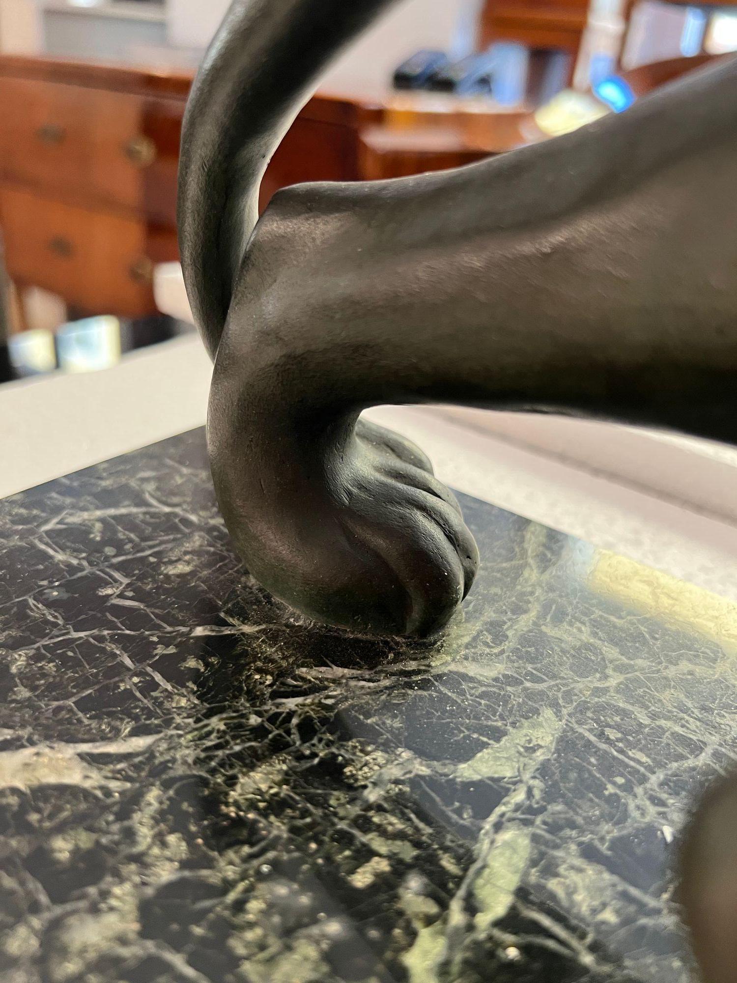 Art Deco Bronze Panther, Signed Secondo, France circa 1930 For Sale 7
