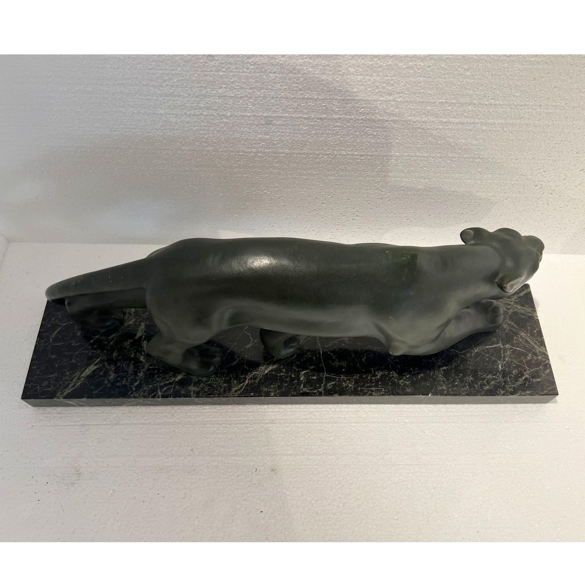 Art Deco Bronze Panther, Signed Secondo, France circa 1930 For Sale 11