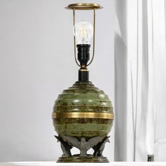 Swedish Art Deco Table Lamp in Patinated Bronze by (SvM), 1930's