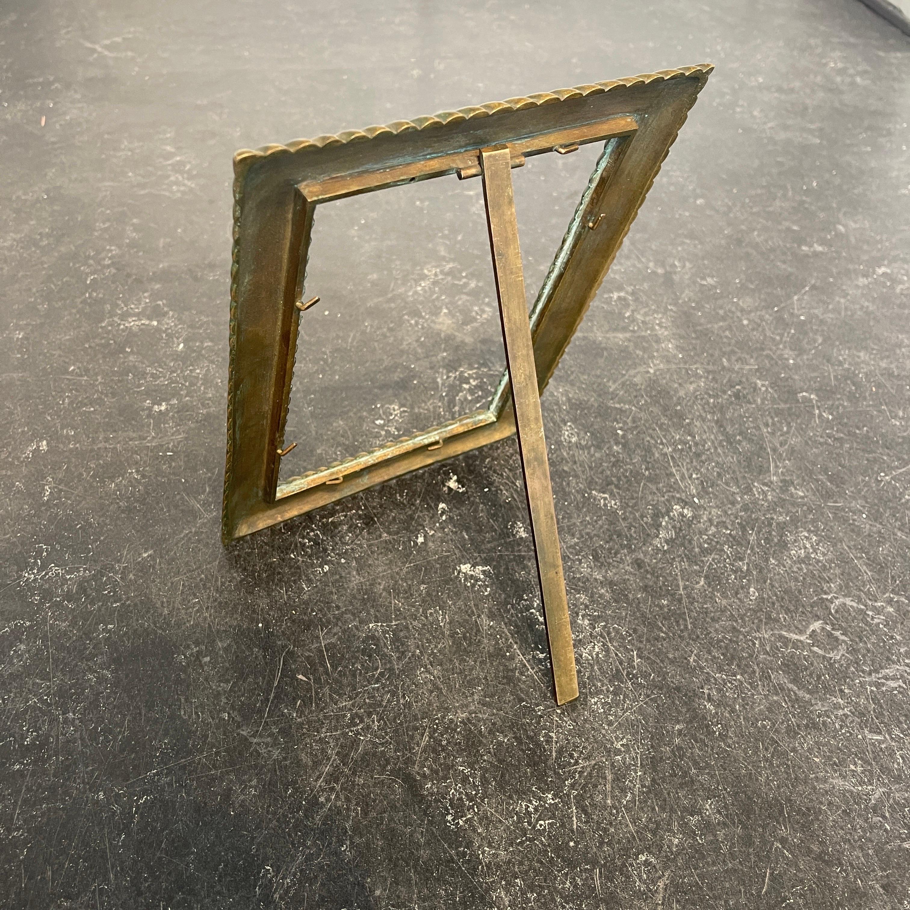 Art Deco Bronze Picture Frame or Vanity Mirror For Sale 3