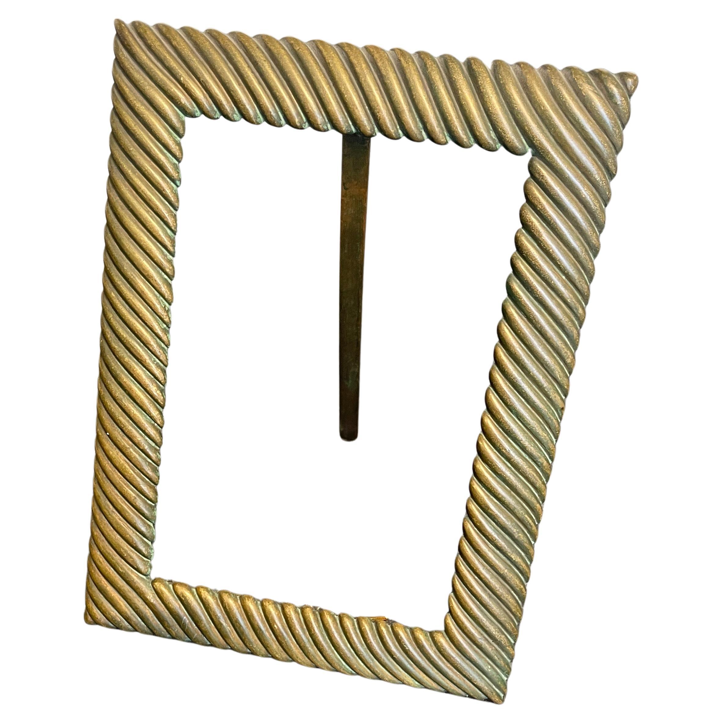 American Art Deco Bronze Picture Frame or Vanity Mirror For Sale