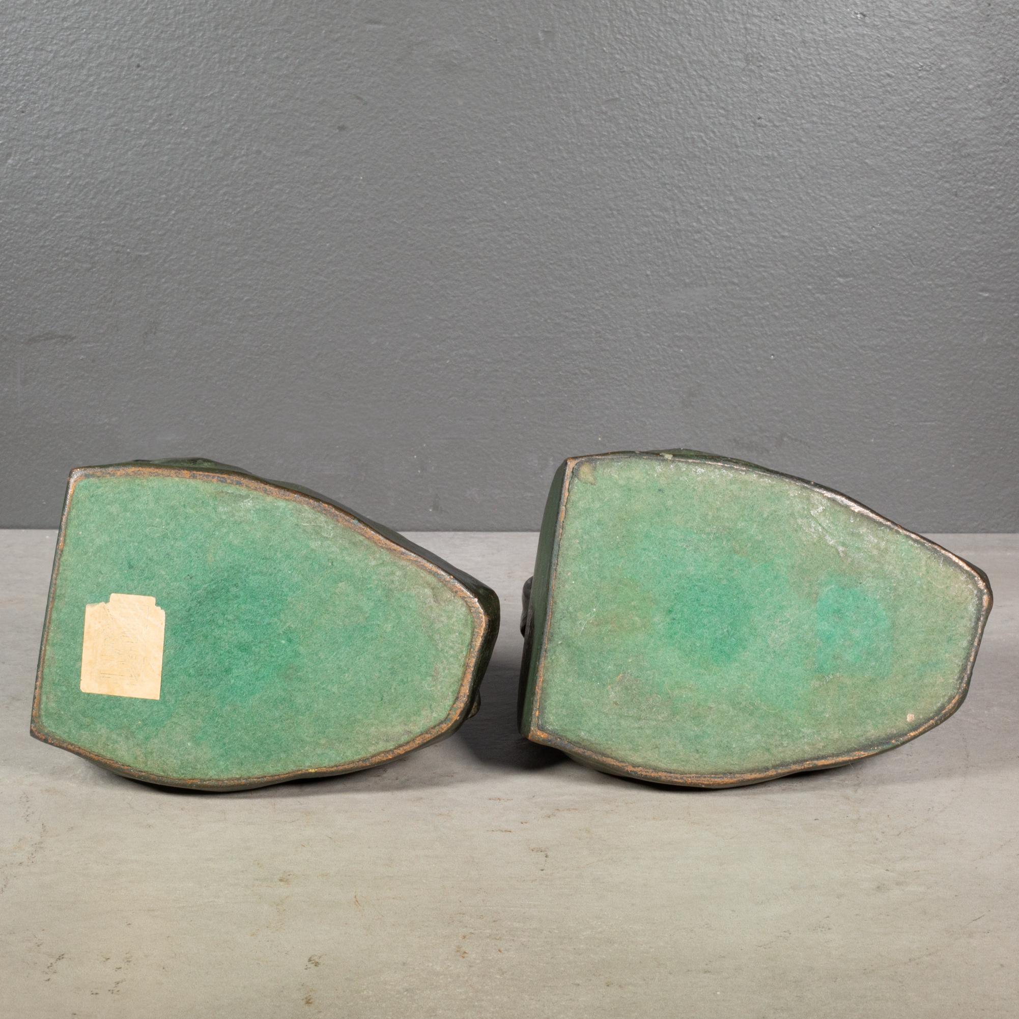 Felt Art Deco Bronze Plated Elephant Bookends c.1920-1930