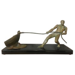 Vintage Art Deco Bronze Salvatore Riolo Sculpture, 1930s