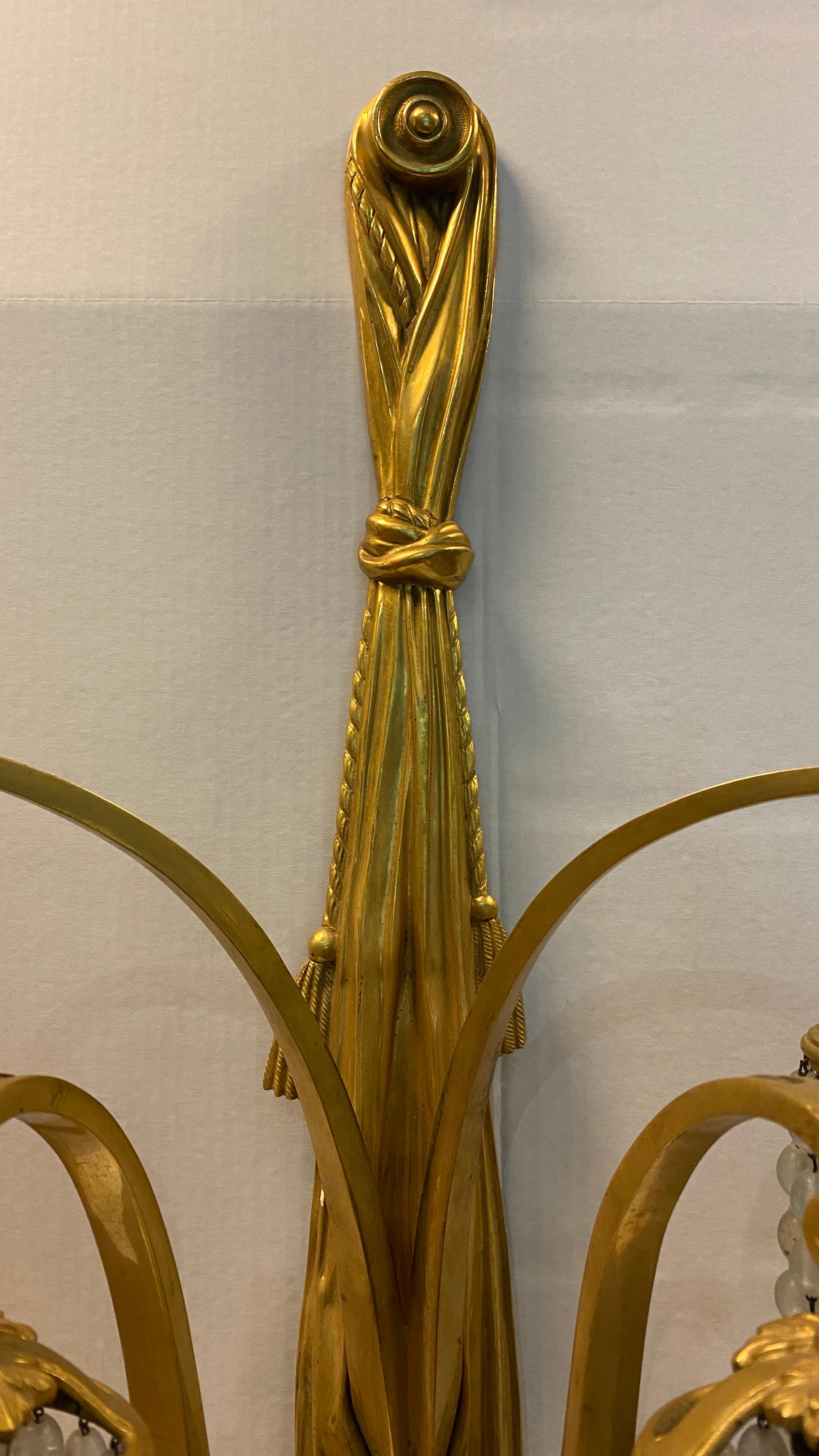 Art Deco Bronze Sconces Attributed to Louis Süe and André Mare In Good Condition For Sale In New York, US