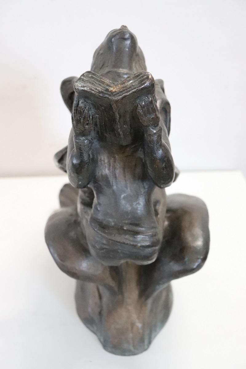 Unknown Art Deco Bronze Sculpture, Angel