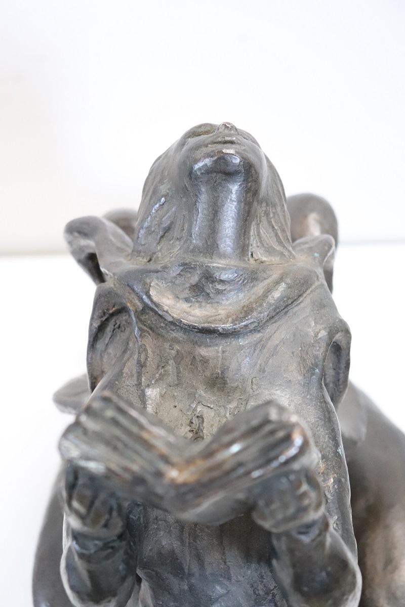 Art Deco Bronze Sculpture, Angel In Good Condition In Casale Monferrato, IT