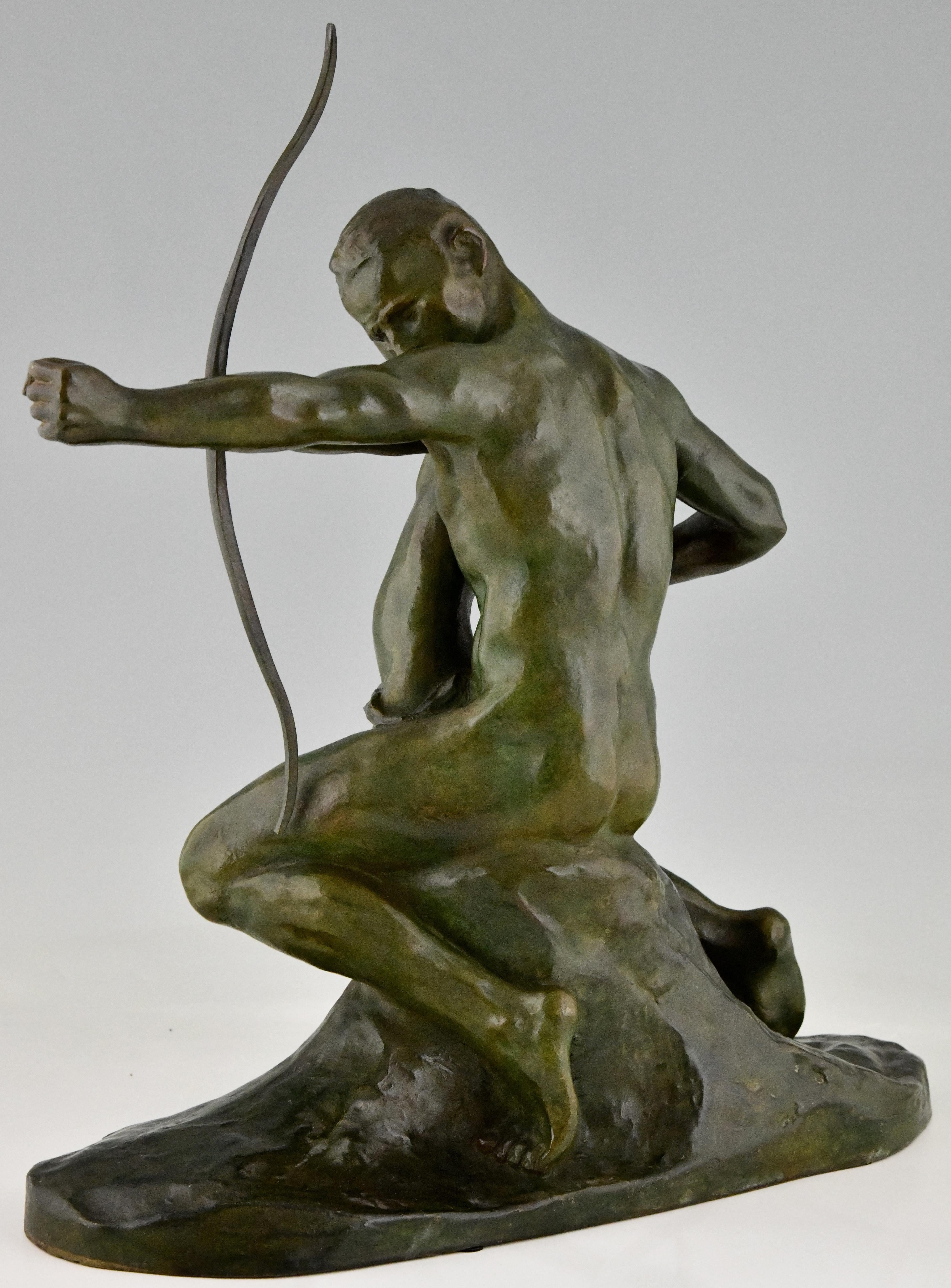 bronze archer statue