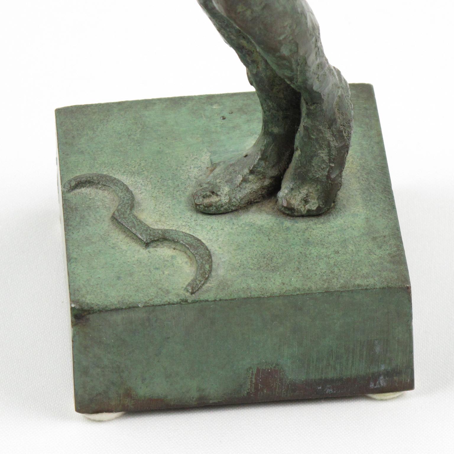 Mid-20th Century Art Deco Bronze Sculpture Artemis, Diana the Huntress, circa 1930