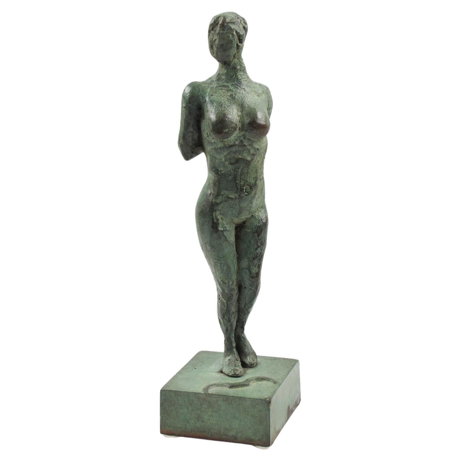 Art-déco-Bronze-Skulptur Artemis, Diana der Jägerin, Frankreich 1930er Jahre