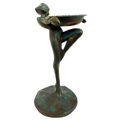Vintage Art Deco Bronze Sculpture Attributed to Frankart With 1922 Copyright to Base