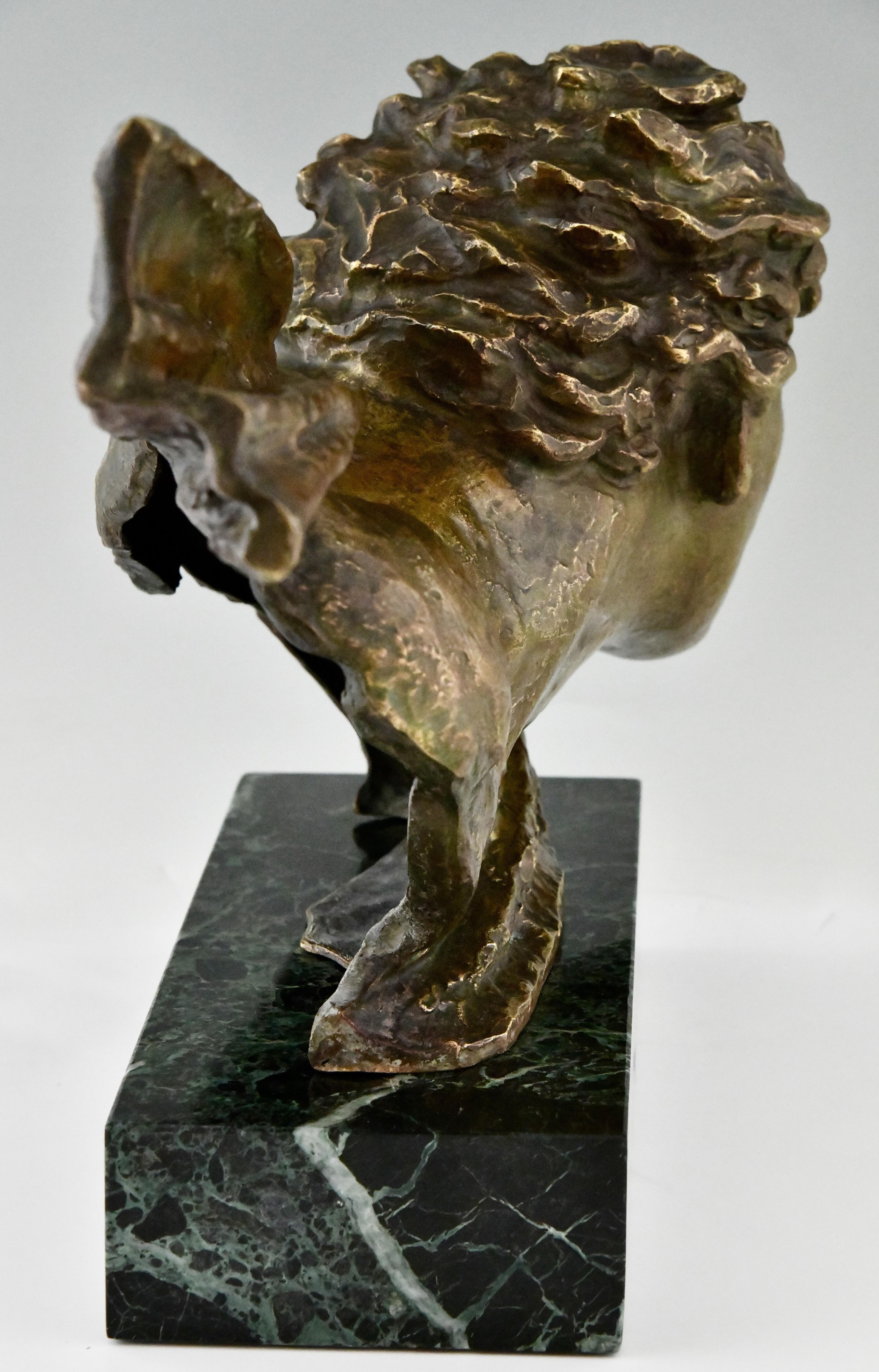 Art Deco Bronze Sculpture Bust of Jean Mermoz by Alexandre Kelety, 1930 2