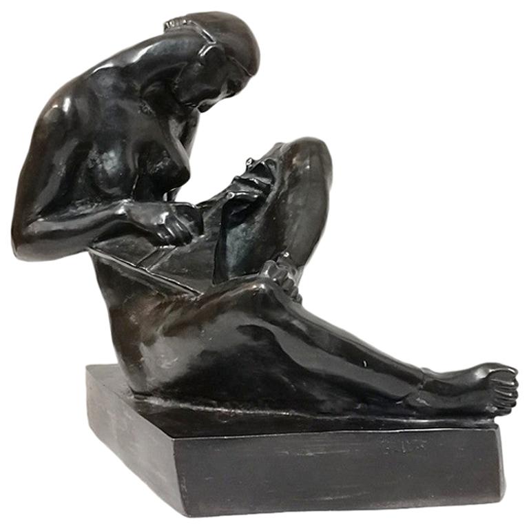 Art Deco Bronze Sculpture by Gallas Nándor, 1930s