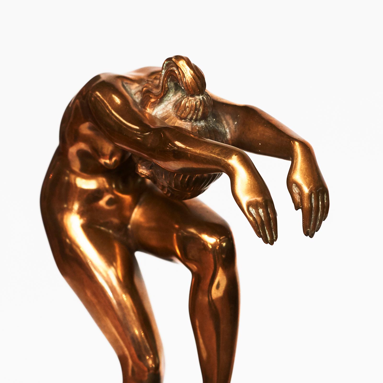 Art Deco Bronze Sculpture by Jens Jakob Bregnø 2
