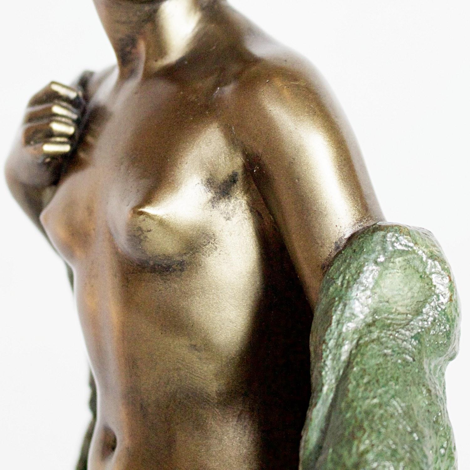 Sculpture en bronze Art déco de Joé Descomps, française, vers 1925 en vente 3