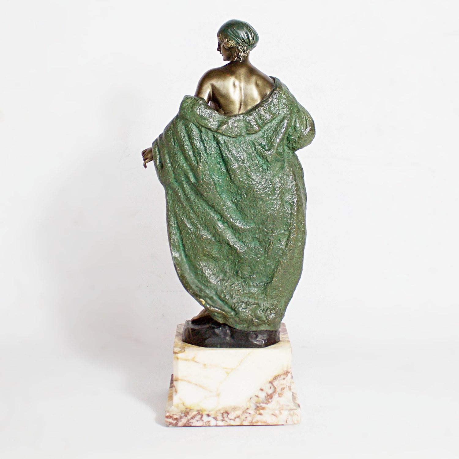 Bronze-Skulptur im Art déco-Stil von Joé Descomps, Frankreich, um 1925 (Frühes 20. Jahrhundert) im Angebot