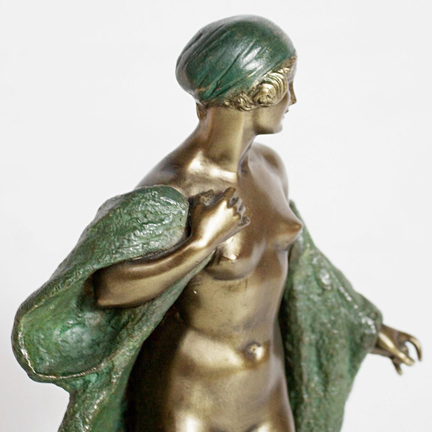 Bronze-Skulptur im Art déco-Stil von Joé Descomps, Frankreich, um 1925 im Angebot 4