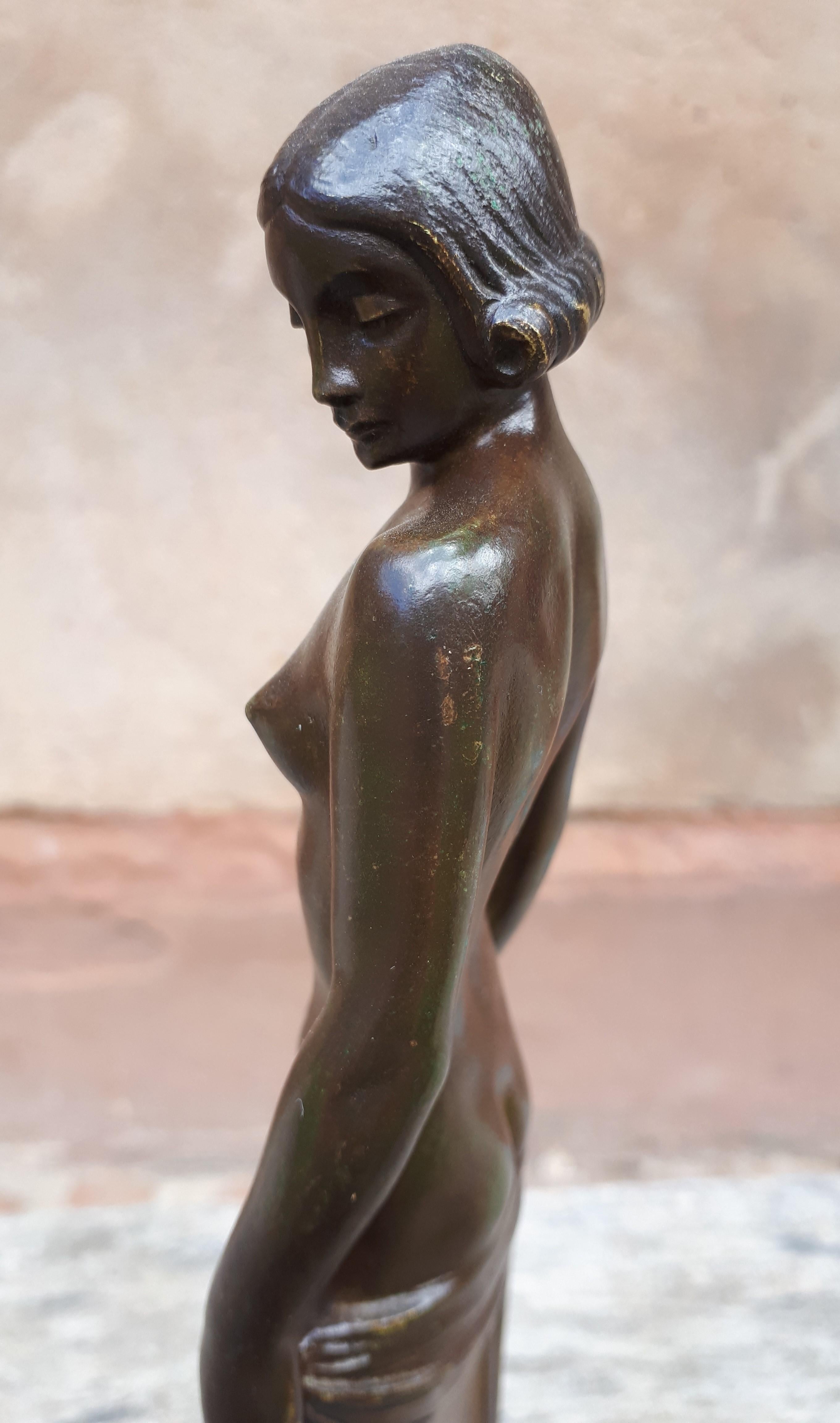 Sculpture Art déco en bronze de Lucien Alliot en vente 3