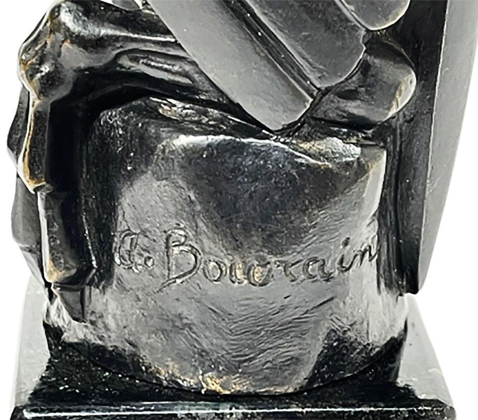 Sculpture en bronze Art Déco de Marcel Antoine « André » Bouraine, France, 1886-1948 en vente 2