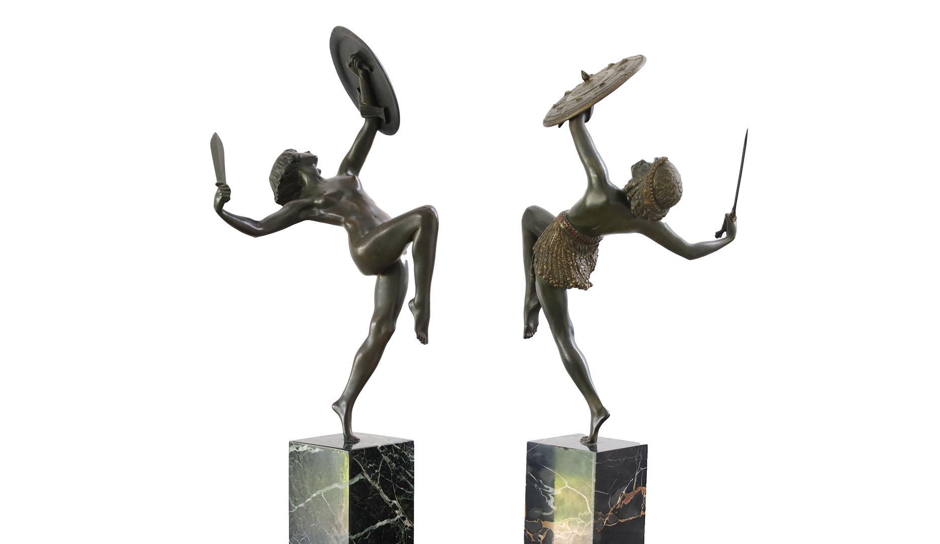 Art Deco Bronze Sculpture by Pierre Le Faguays For Sale 7