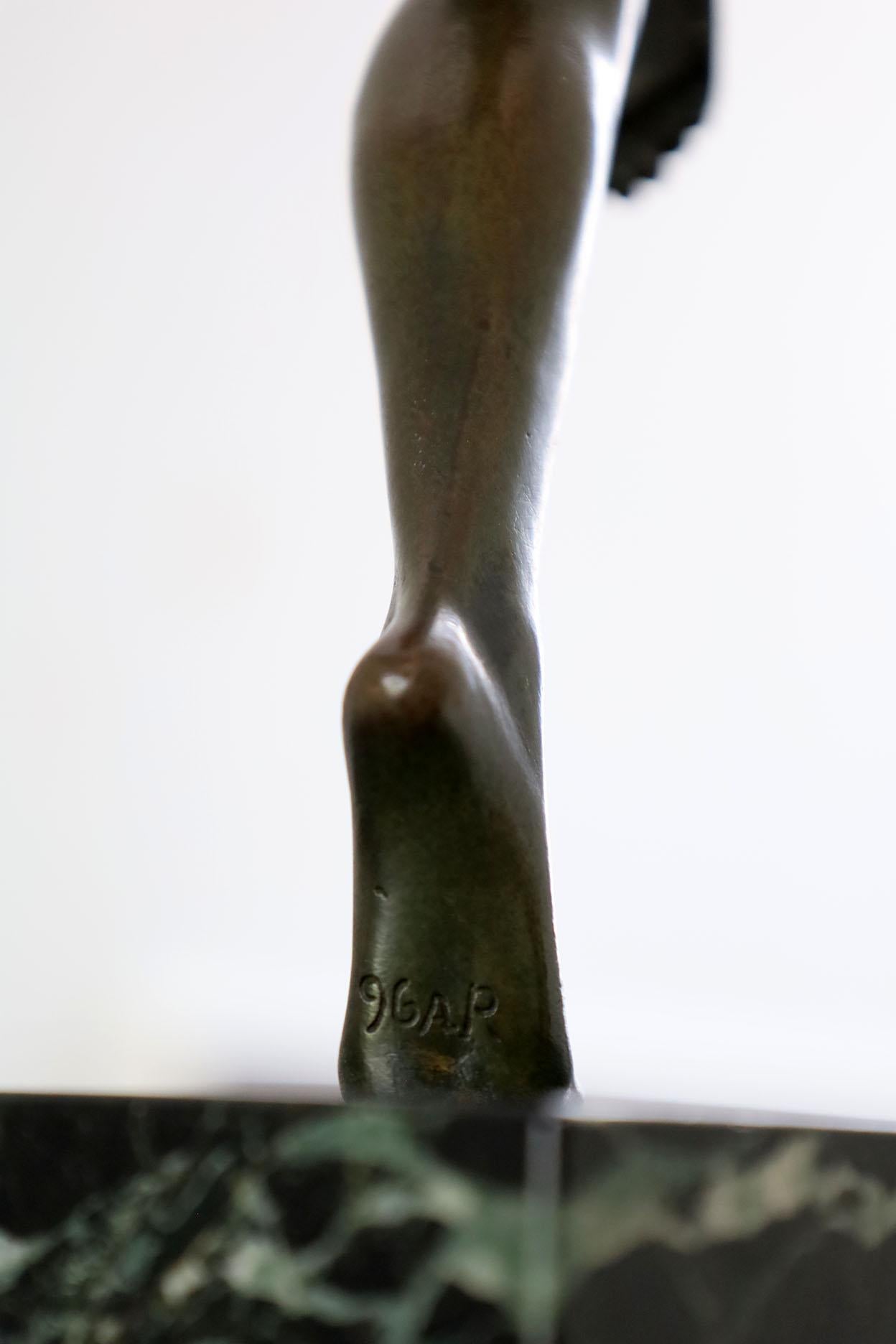 Art Deco Bronze Sculpture by Pierre Le Faguays For Sale 2