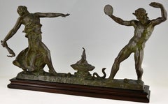 Art Deco Bronze Sculpture Dance of Fire by Félix Benneteau-Degrois 1920