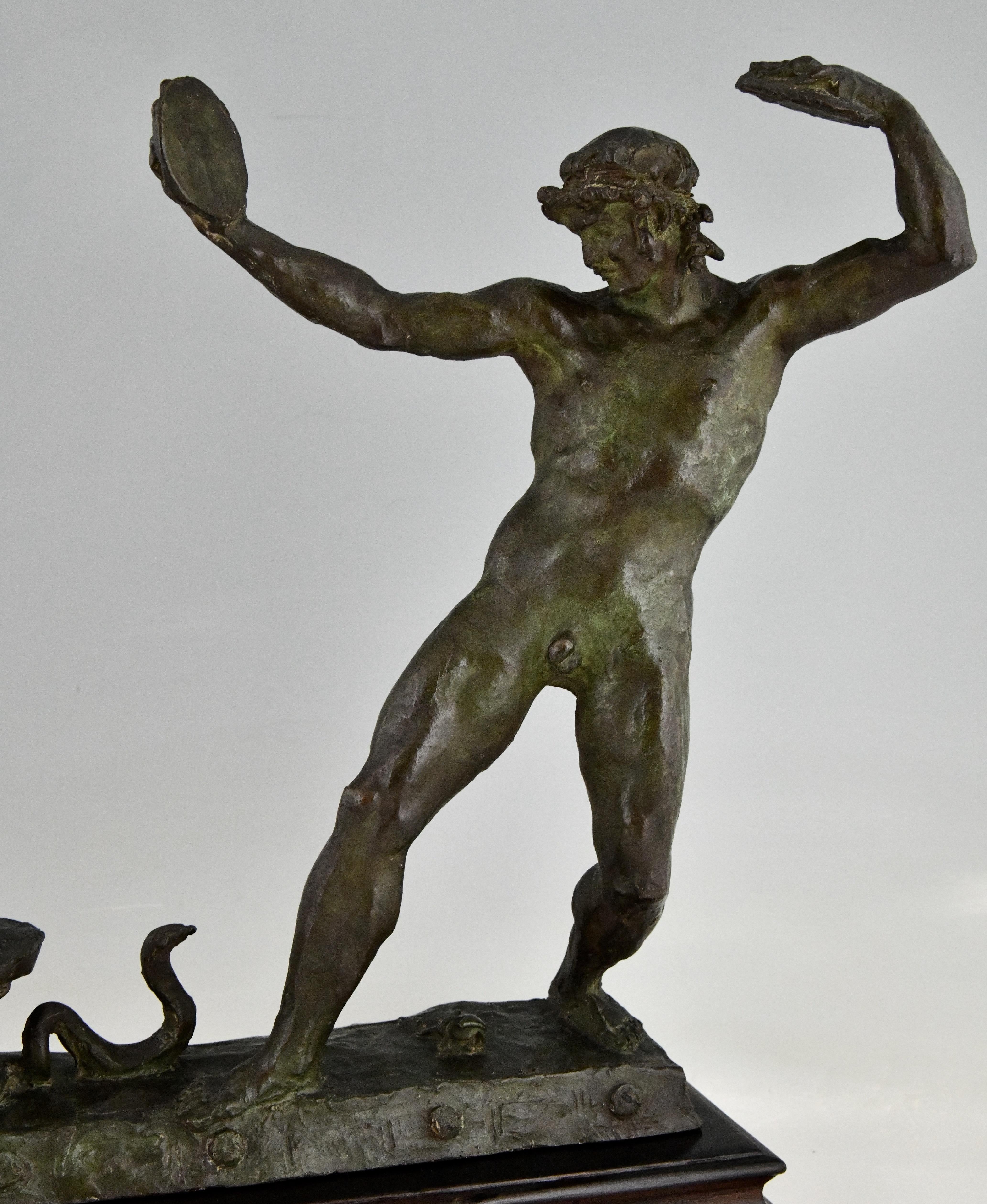 Art Deco Bronze Sculpture Dance of Fire by Félix Benneteau-Degrois 1920 2
