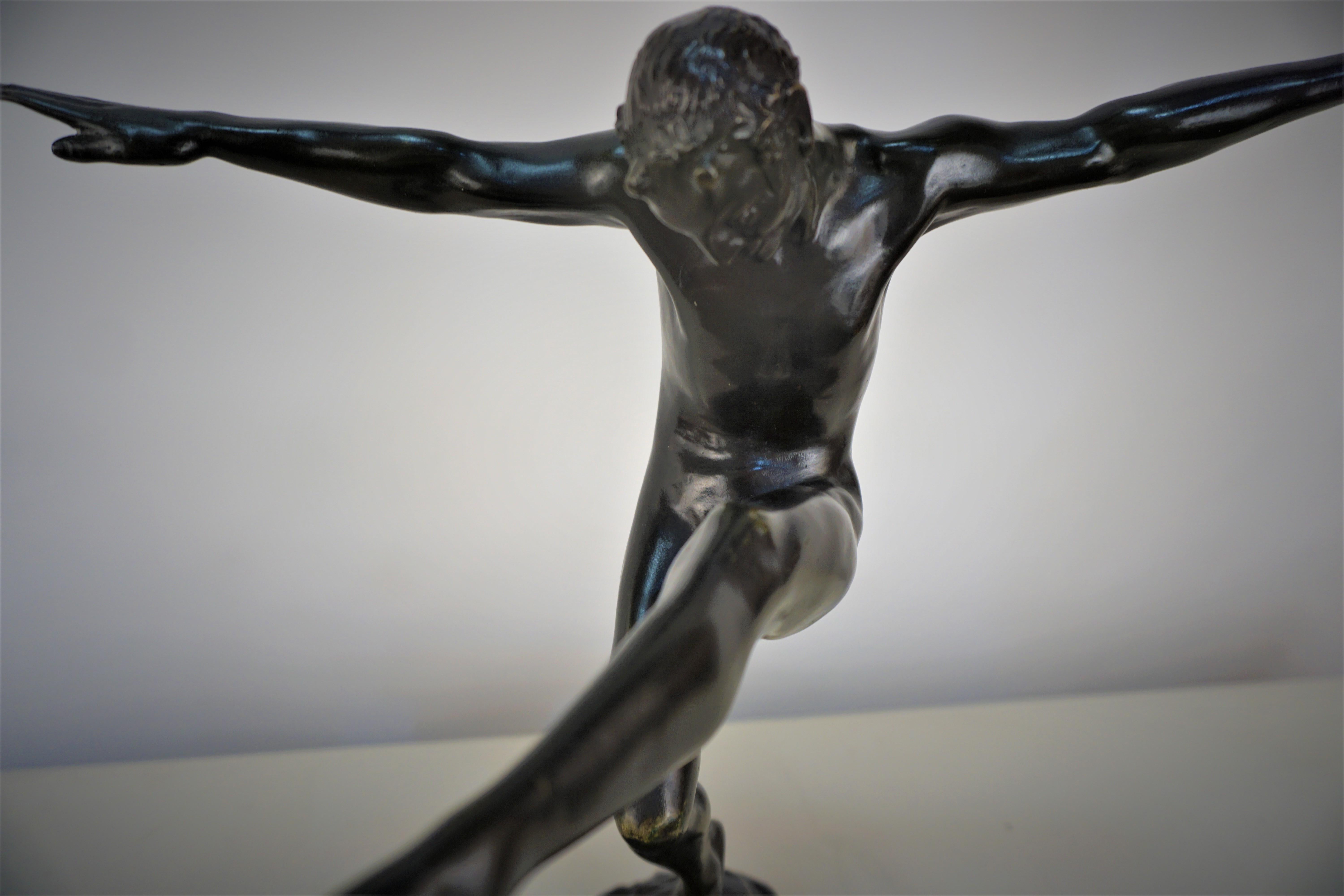Art Deco Bronze Sculpture Dancing Satyr  5
