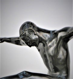 Art Deco Bronze Sculpture Dancing Satyr