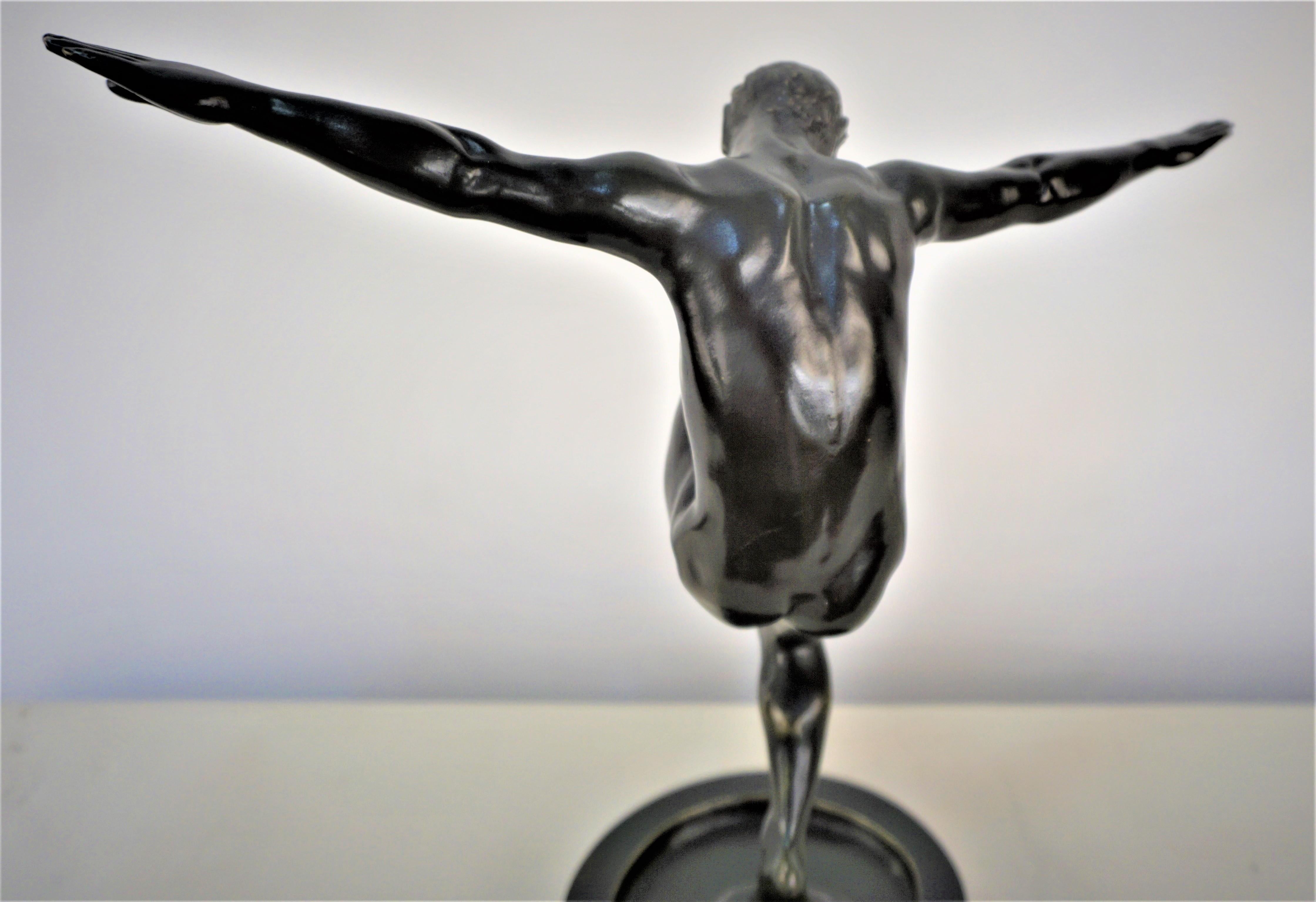 Art Deco Bronze Sculpture Dancing Satyr  1