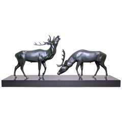 Art Deco Bronze Sculpture "Deer", Austria, circa 1925