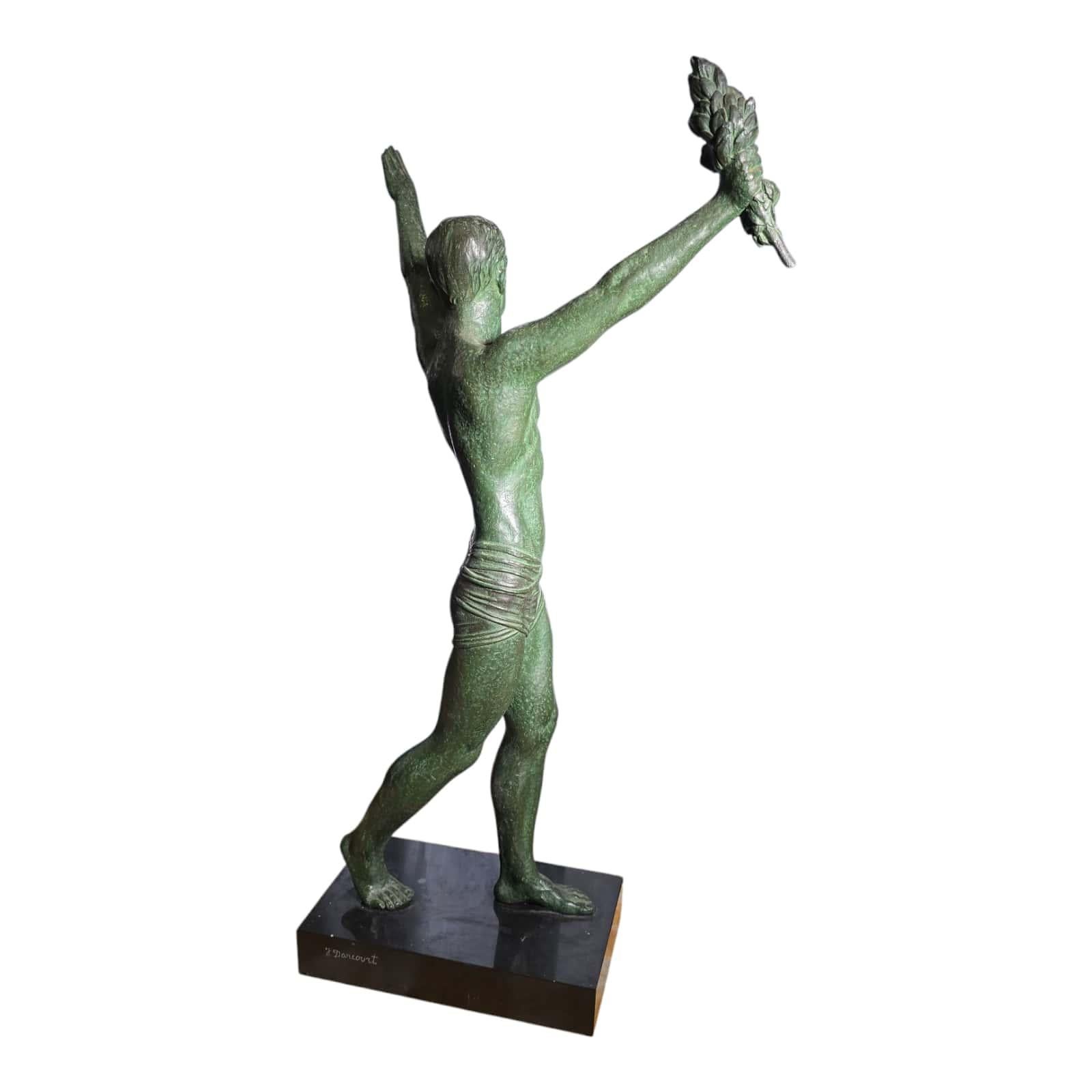 Art Deco Bronze-Skulptur - D.H. Chiparus (Signiert J. Darcourt), ca. 1930 im Angebot 5