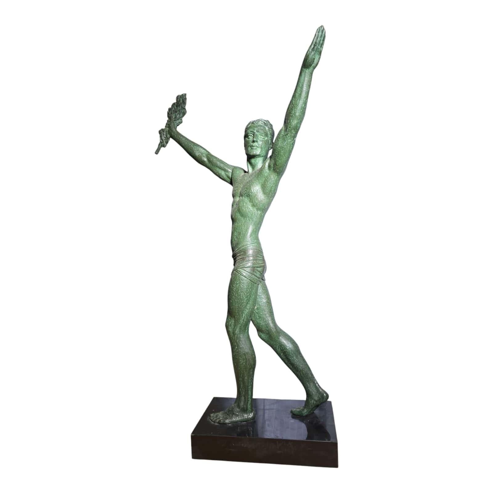 Art Deco Bronze-Skulptur - D.H. Chiparus (Signiert J. Darcourt), ca. 1930 im Angebot 1