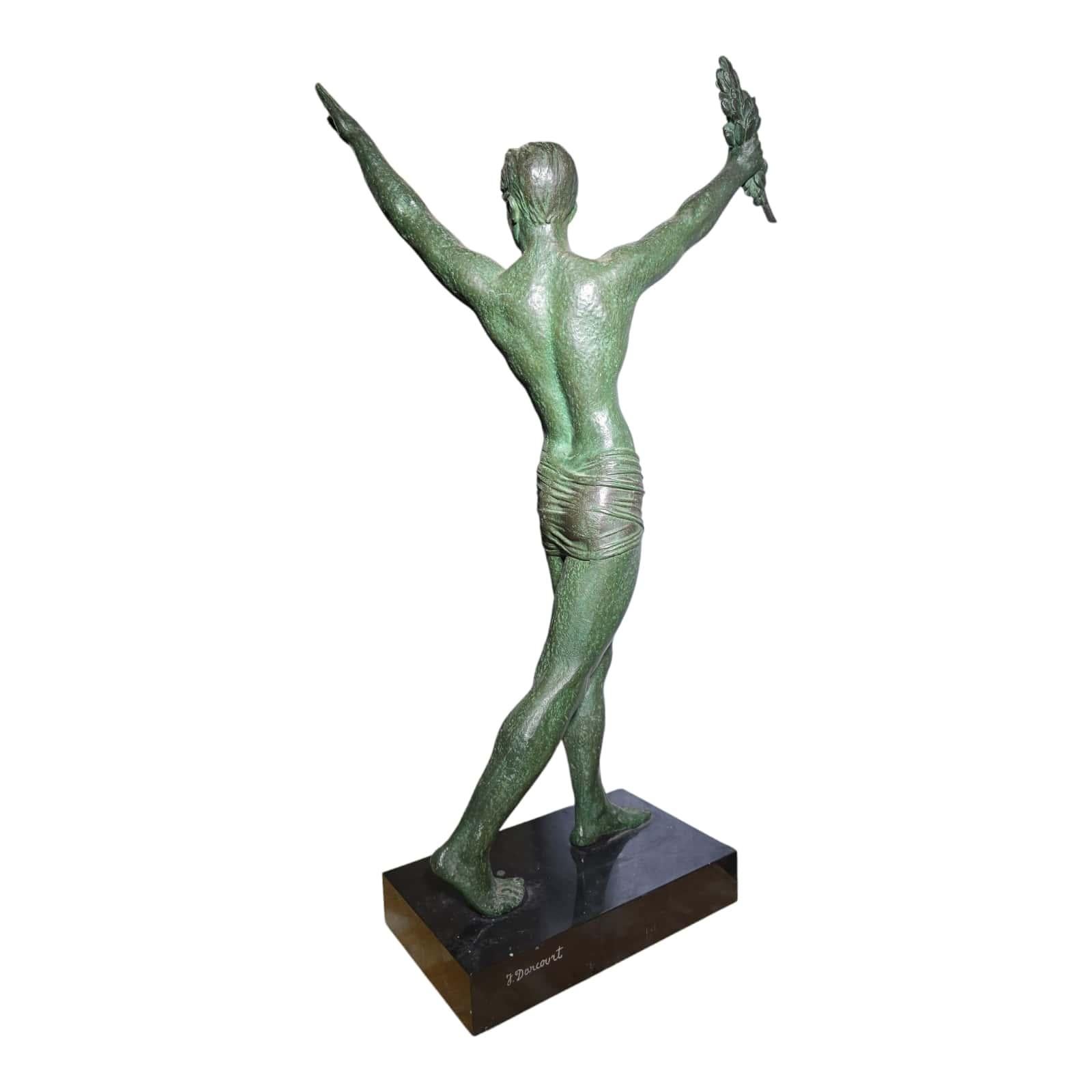 Art Deco Bronze-Skulptur - D.H. Chiparus (Signiert J. Darcourt), ca. 1930 im Angebot 2