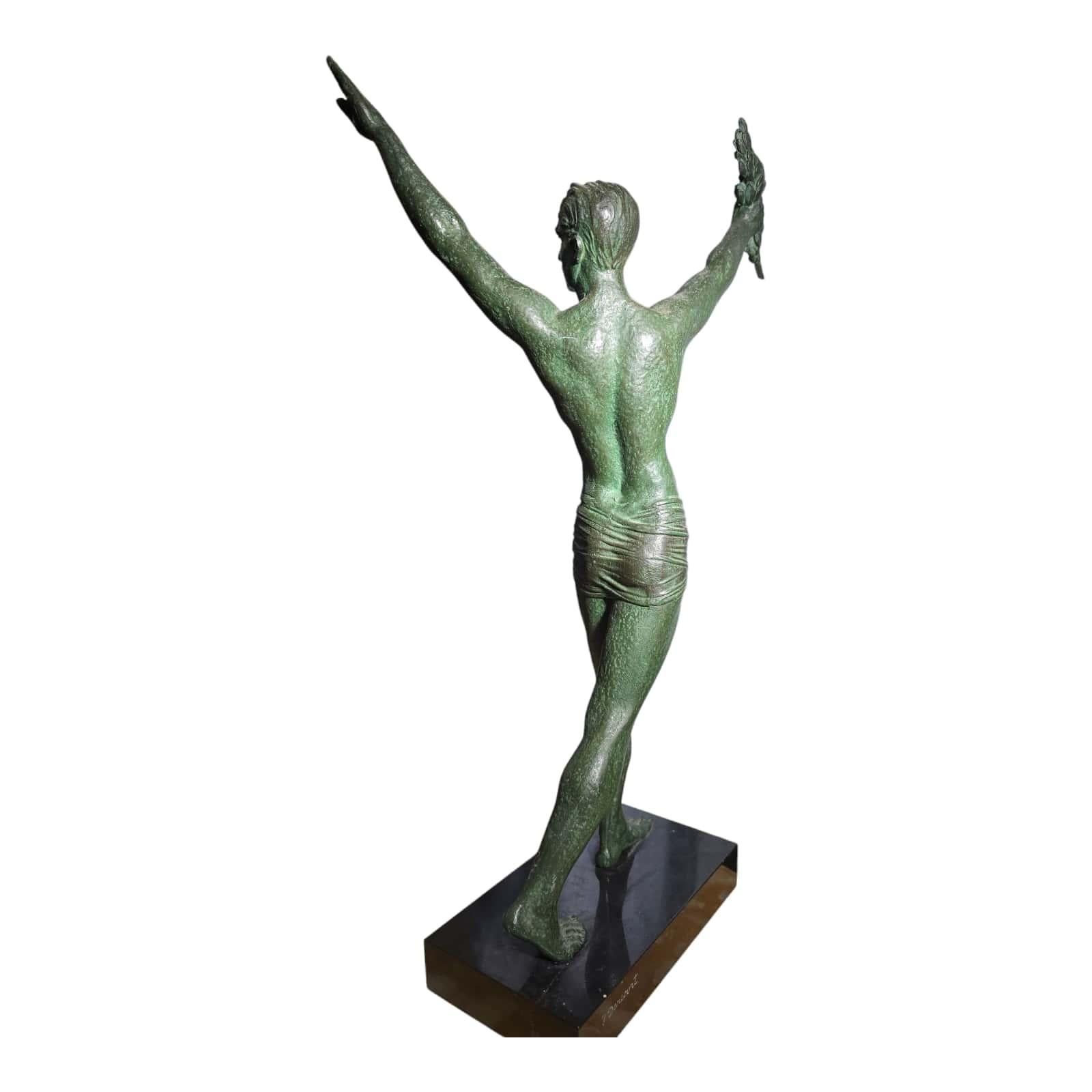 Art Deco Bronze-Skulptur - D.H. Chiparus (Signiert J. Darcourt), ca. 1930 im Angebot 3