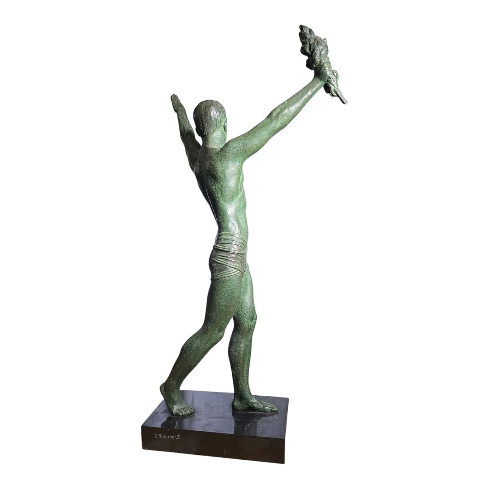 Art Deco Bronze-Skulptur - D.H. Chiparus (Signiert J. Darcourt), ca. 1930 im Angebot 4
