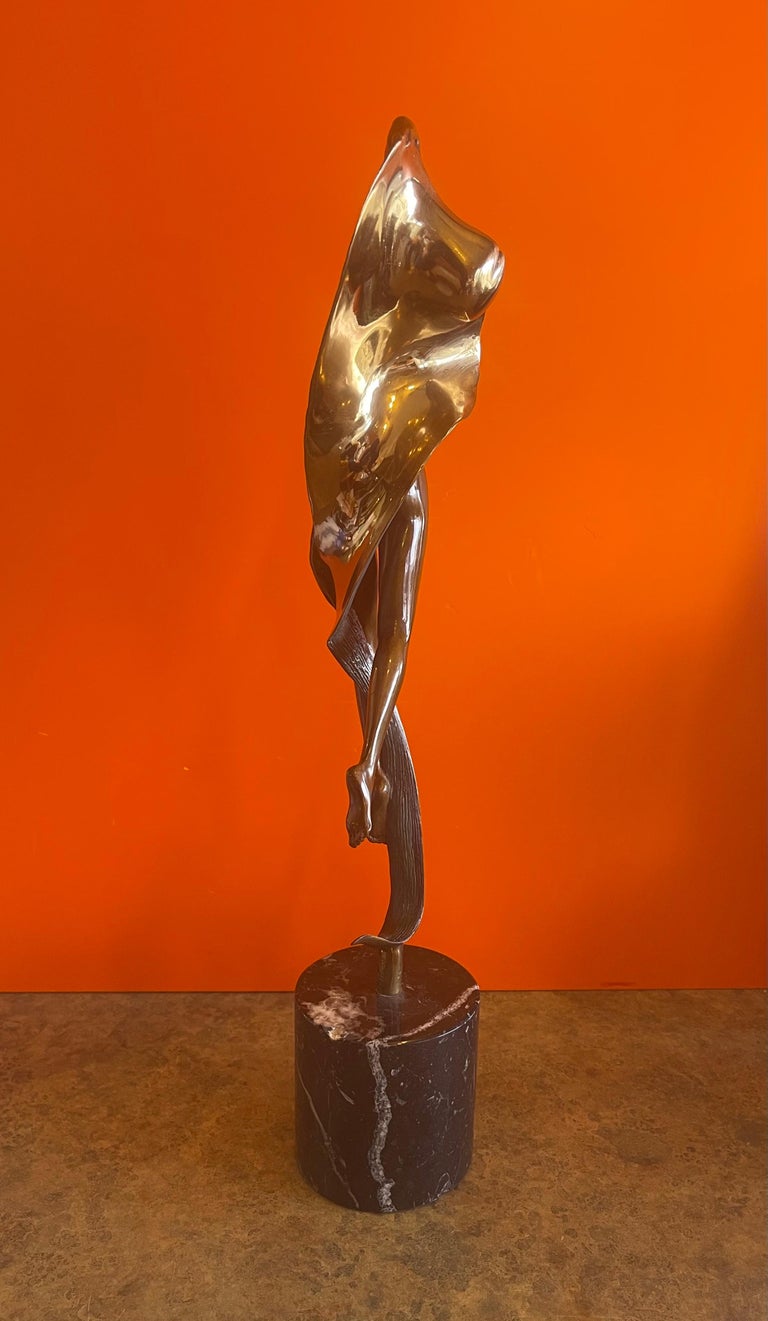 Art Deco Bronze Sculpture Entitled "Dance Step" by Angelo Basso For