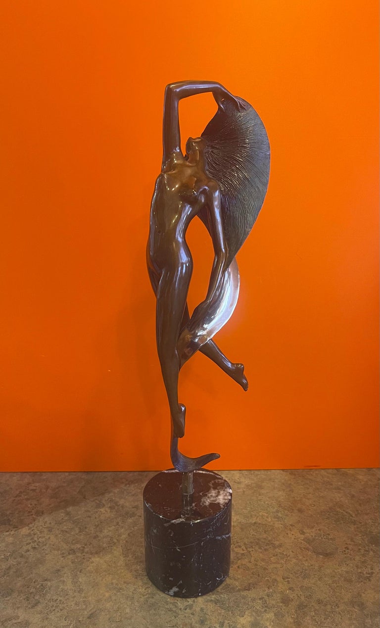 Art Deco Bronze Sculpture Entitled "Dance Step" by Angelo Basso For
