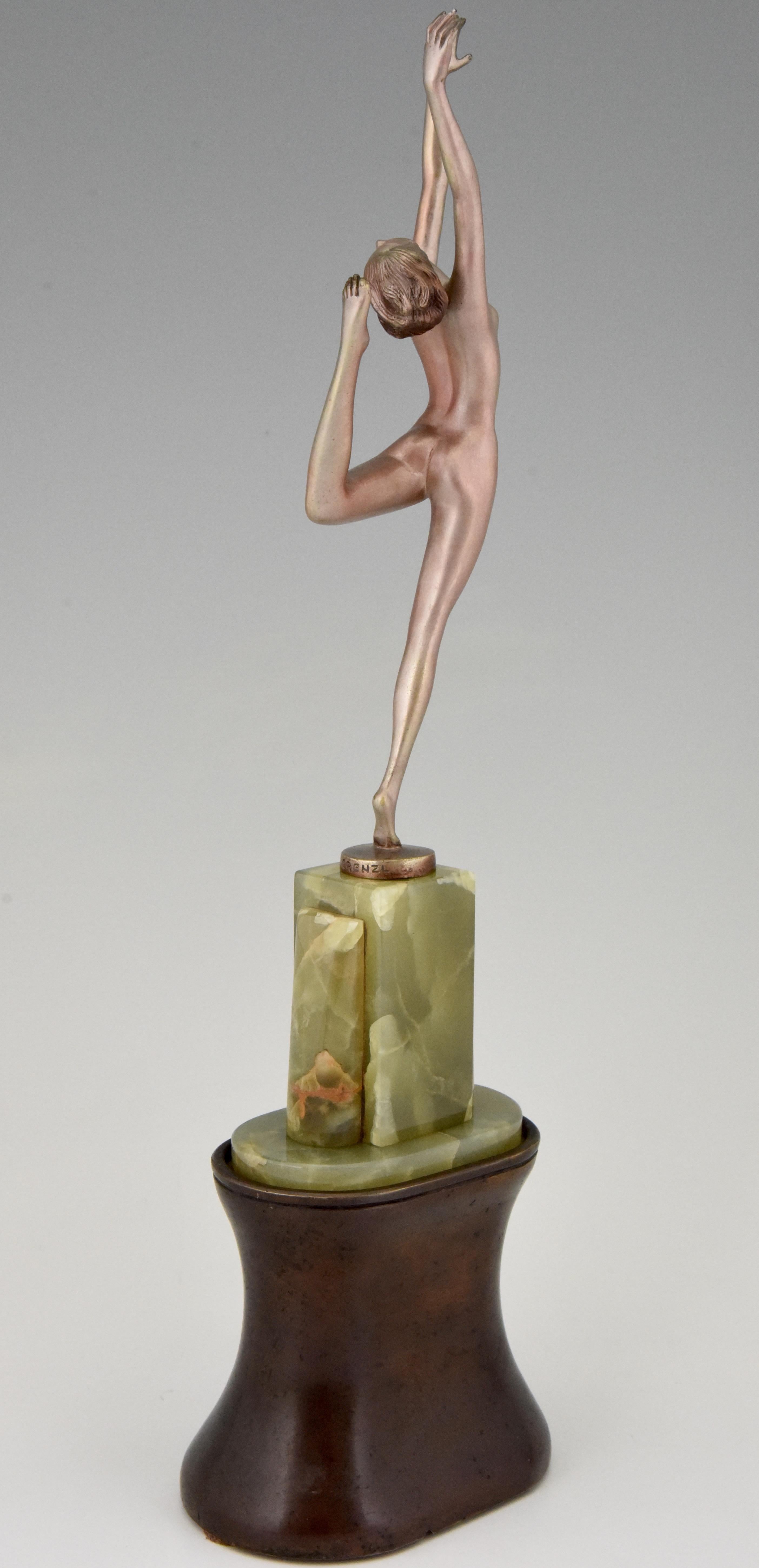 Art-déco-Bronze-Skulptur der weiblichen Akt Tänzerin Joseph Lorenzl, 1925, Österreich im Zustand „Gut“ in Antwerp, BE