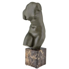 Art Deco bronze sculpture female torso France 1930