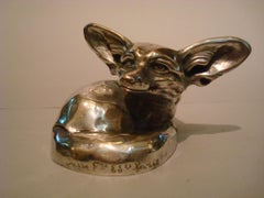 Escultura Art Déco de bronce Fennec, Zorro de Edouard-Marcel Sandoz, Francia