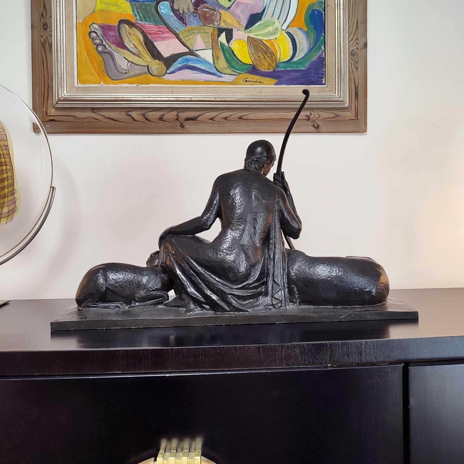 Art Deco Bronze Sculpture Goddess of the Hunt by Andre Lavaysse, Susse Freres For Sale 3