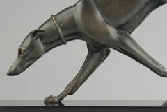 Art Deco Bronze Sculpture Greyhound / Whippet by Irénée Rochard