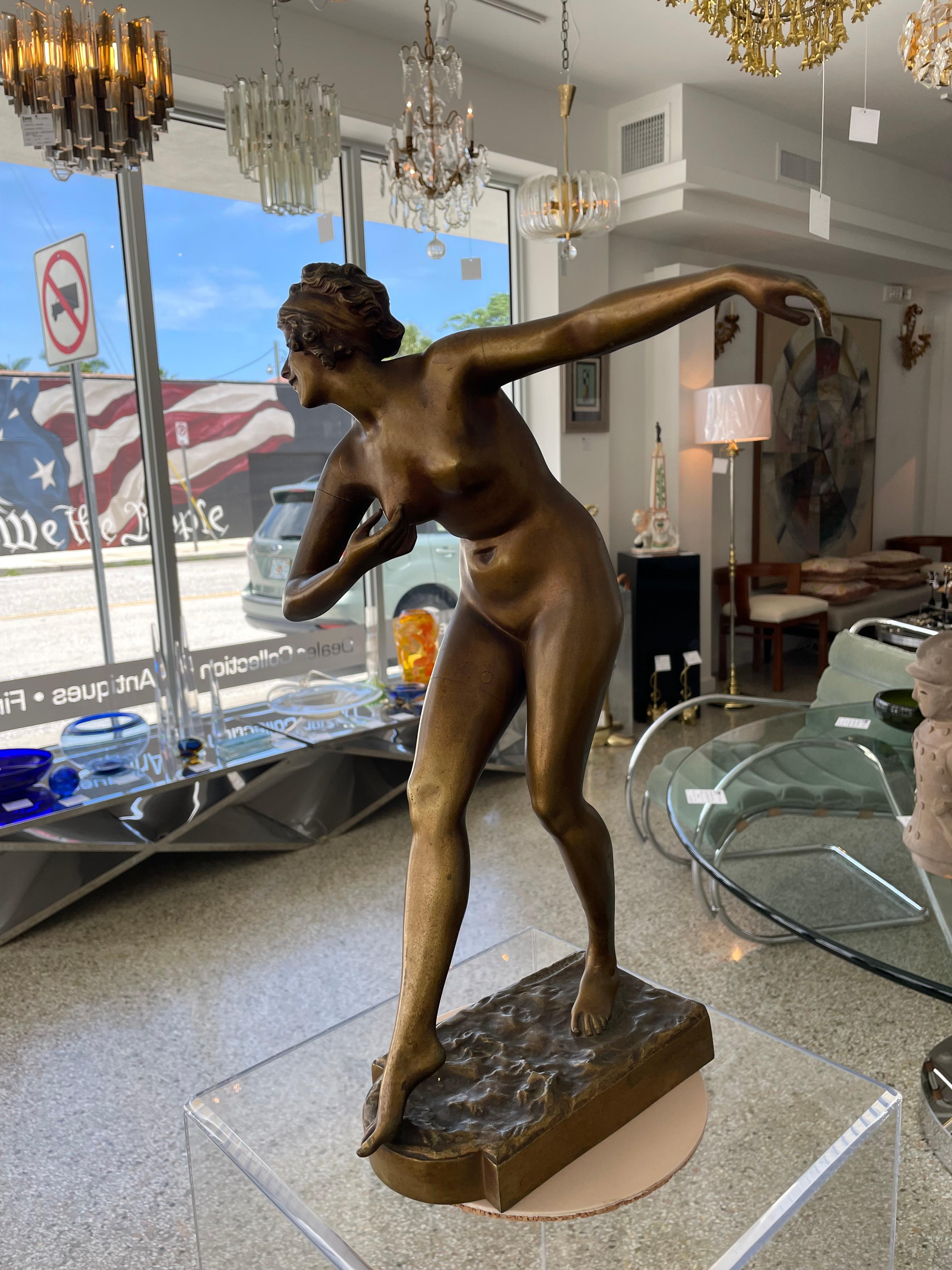 Art Deco Bronze Sculpture of a Dancer by P. Philips For Sale 7