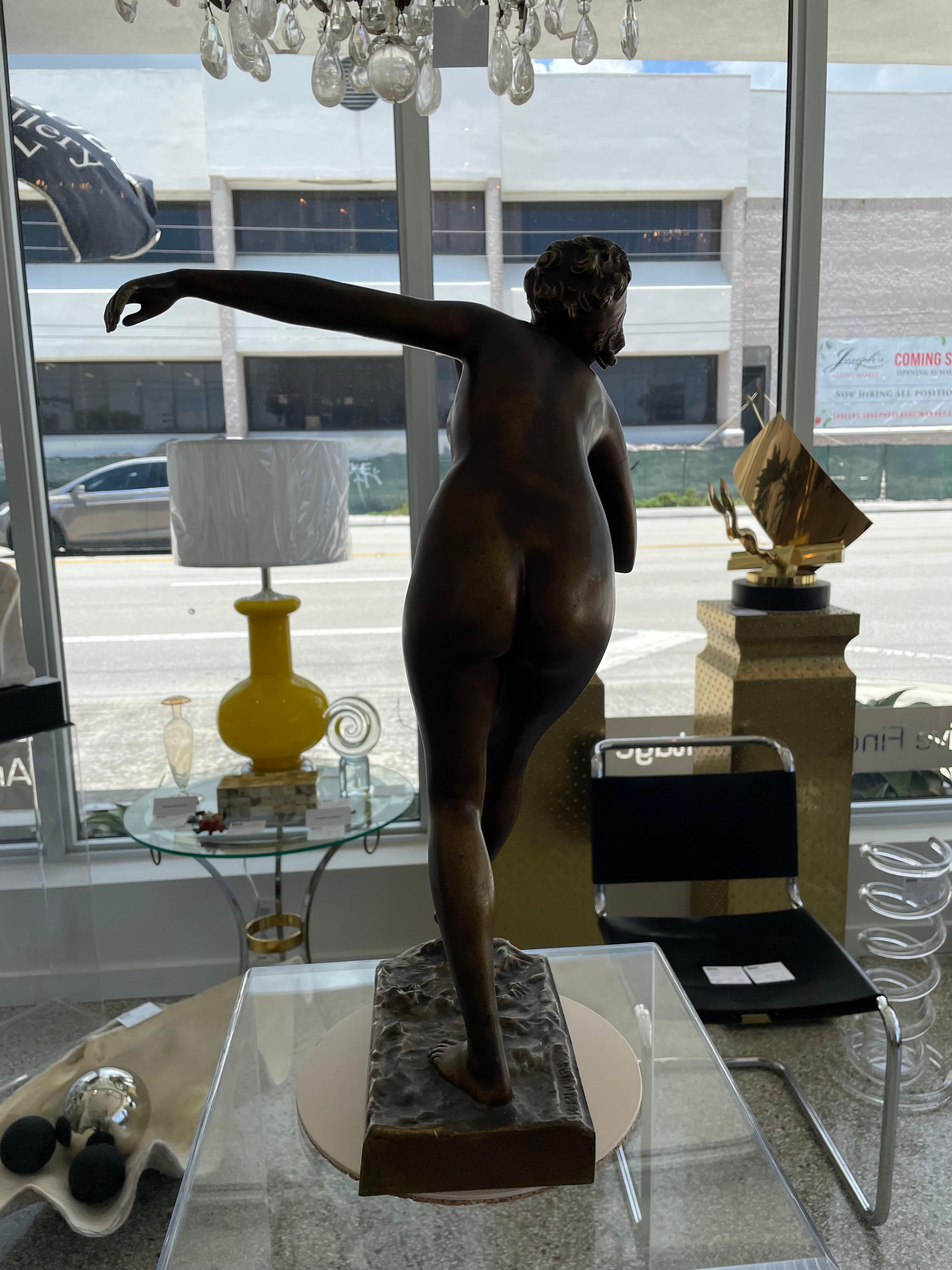 Sculpture en bronze Art déco d'une danseuse par P. Philips en vente 7