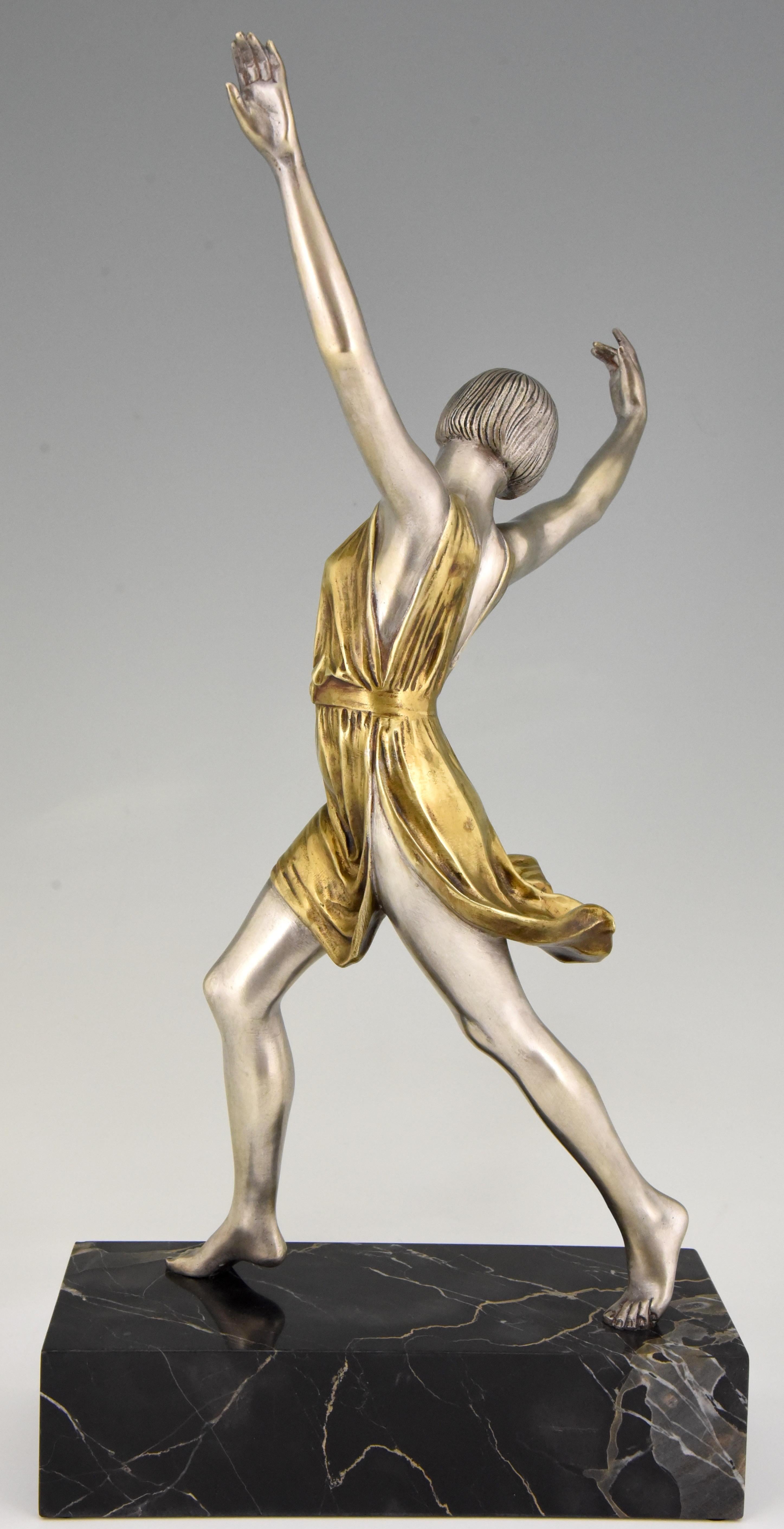 Art Deco Bronze Sculpture of a Dancer Charles Muller, France, 1925 In Good Condition In Antwerp, BE