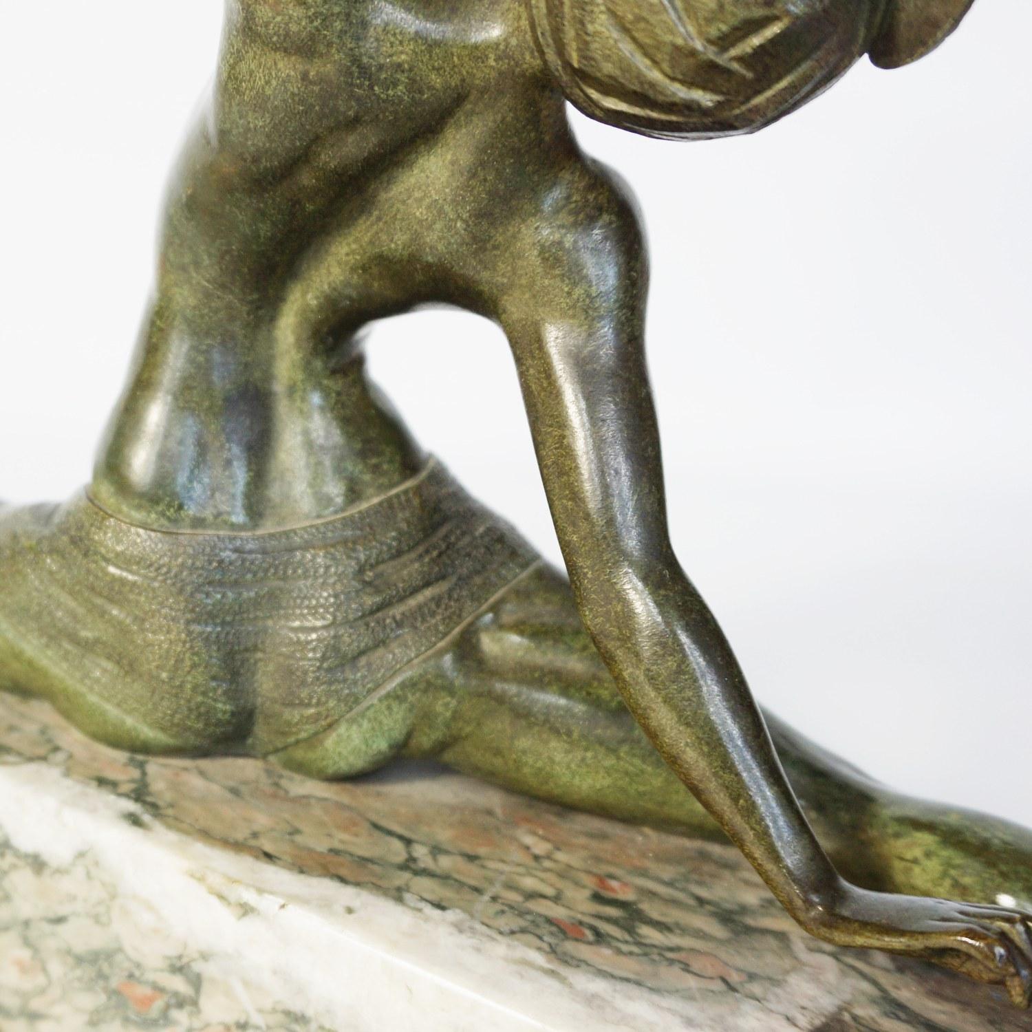 Art Deco Bronze Sculpture of a Dancing Lady by Morante, French, circa 1925 2