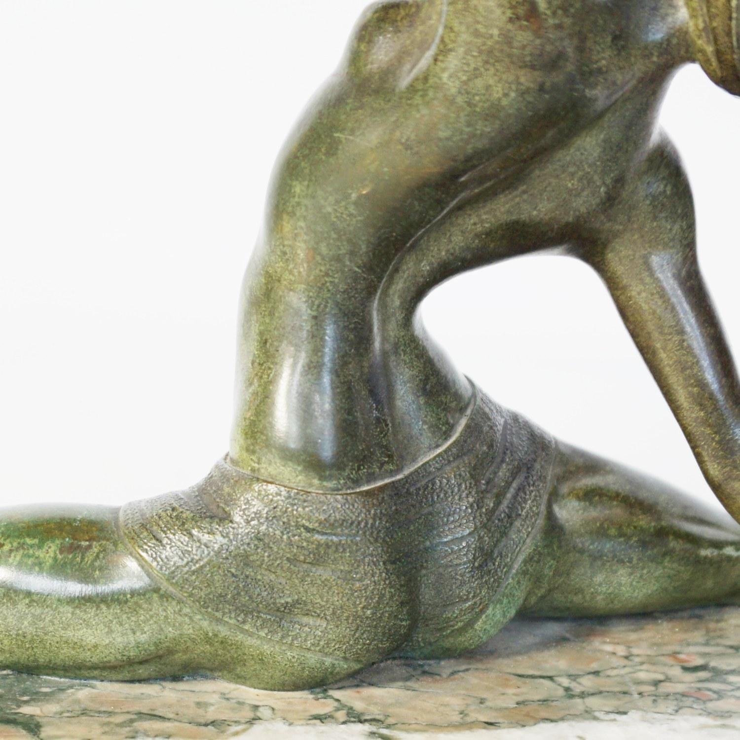 Art Deco Bronze Sculpture of a Dancing Lady by Morante, French, circa 1925 5