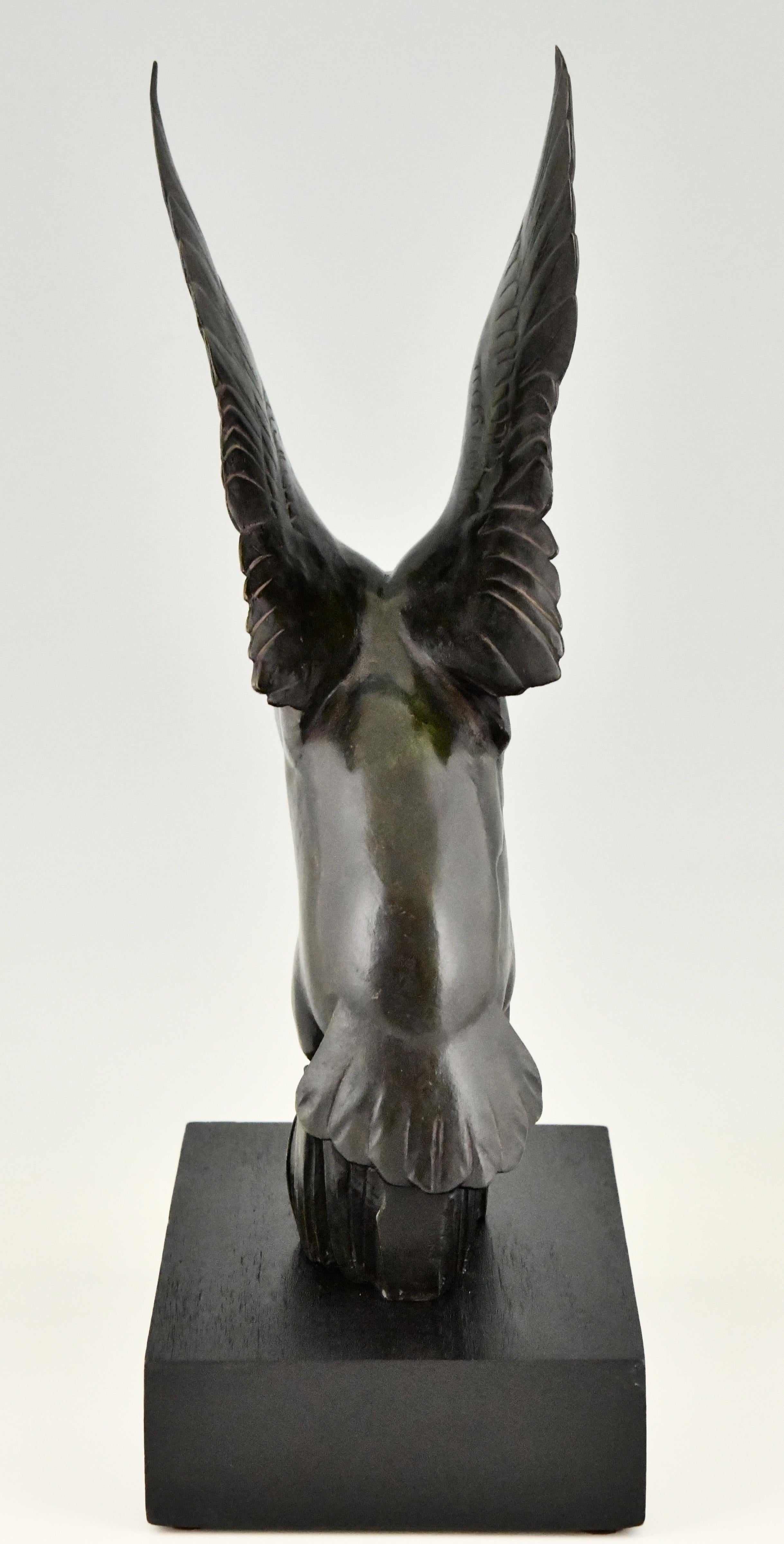 Art Deco Bronze Sculpture of a Duck by G.H. Laurent, France, 1925 2