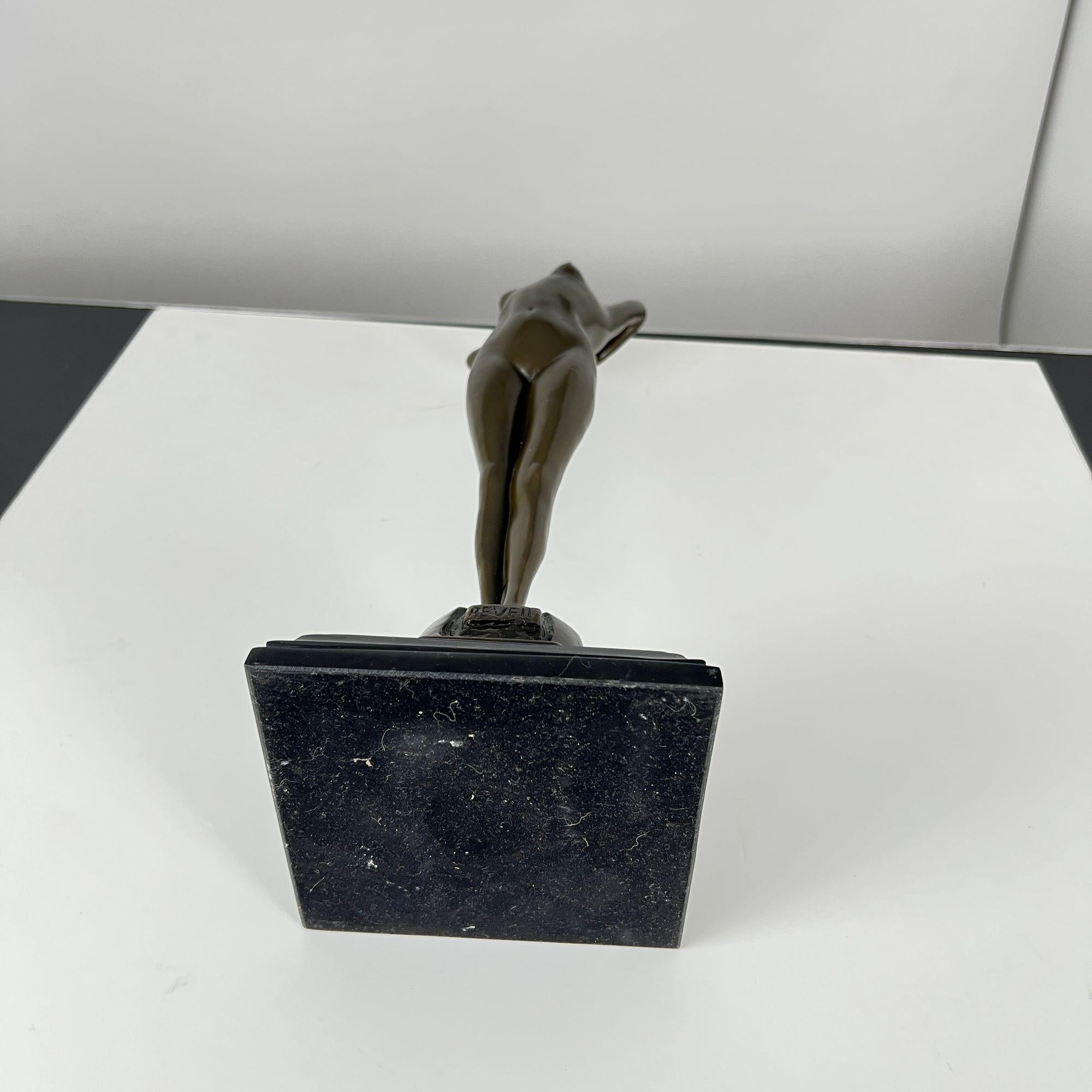 Art Deco Bronze Sculpture of a Naked Woman, Signed ‘Philips’, Paris, 20th C. For Sale 1