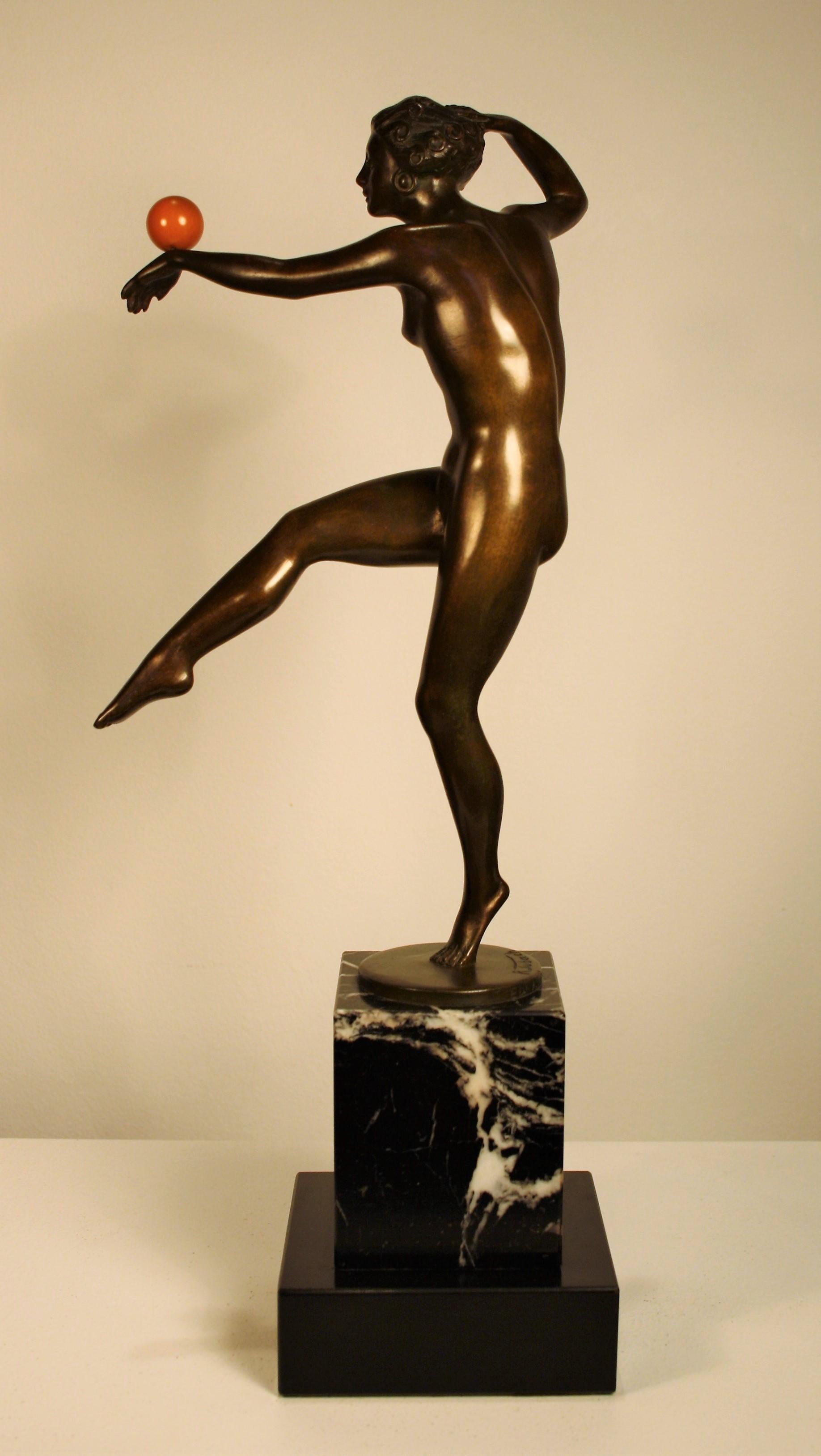 Patinated Art Deco Bronze Sculpture , 1925